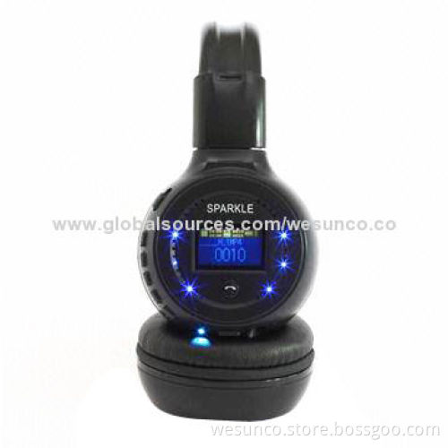Bluetooth headphones with V3.0+EDR version and sparkle, supports A2DP, HFP, HSP, head-free calls